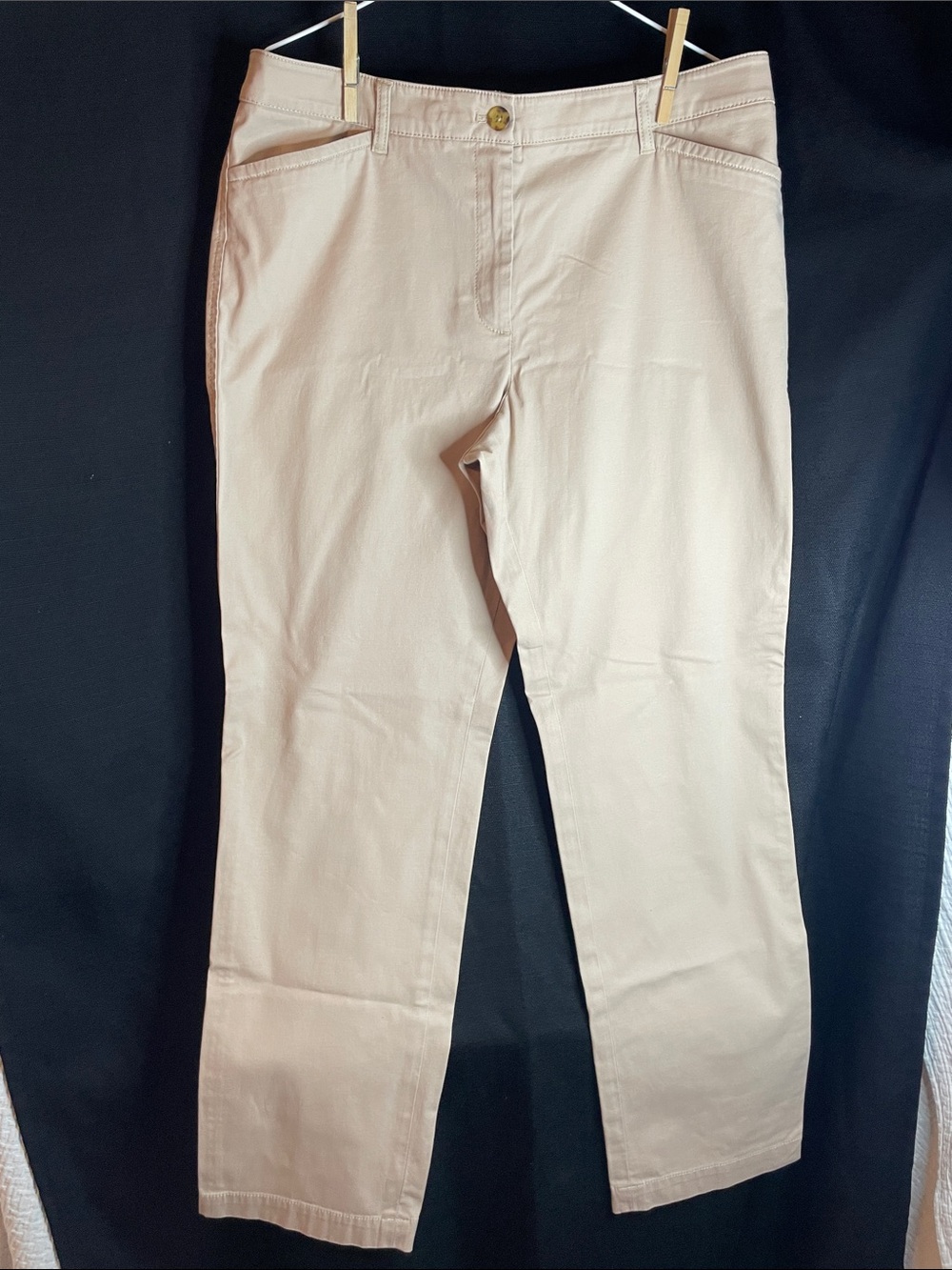 Talbots Beige Straight-Leg Pants